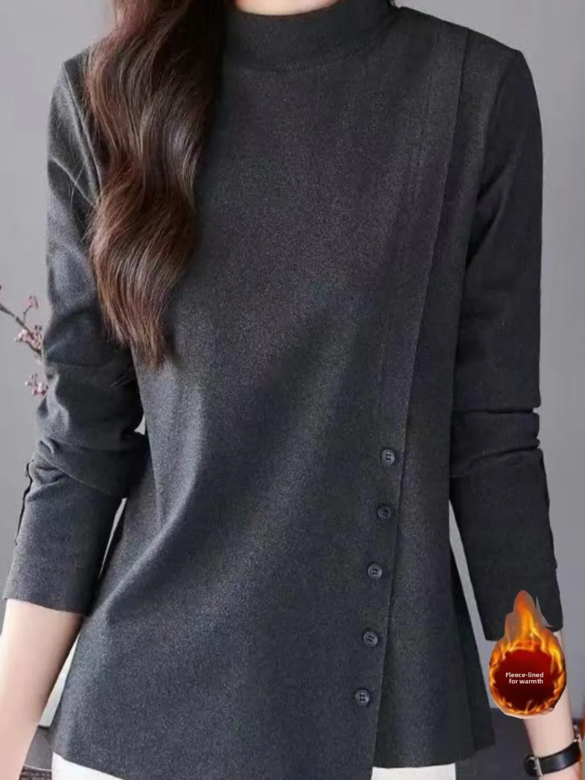 plus Size Double Faced Fleece Ladies Base Shirt Korean Style Half High Collar Inner Wear Top Velvet Fabric Long Sleeve Winter
plus Size Double Faced Fleece Ladies Base Shirt Korean Style Half High Collar Inner Wear Top Velvet Fabric Long Sleeve Winter