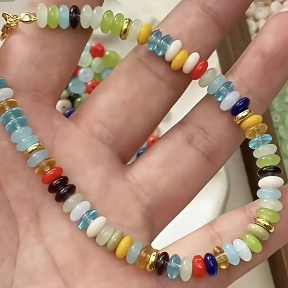 105Pcs 3x6mm Flat Round Beads Mixed Color Multi-clolor DIY Jewelry Beads Opaque Smooth Glass Crystal Beads Mobile Phone Chain
105Pcs 3x6mm Flat Round Beads Mixed Color Multi-clolor DIY Jewelry Beads Opaque Smooth Glass Crystal Beads Mobile Phone Chain