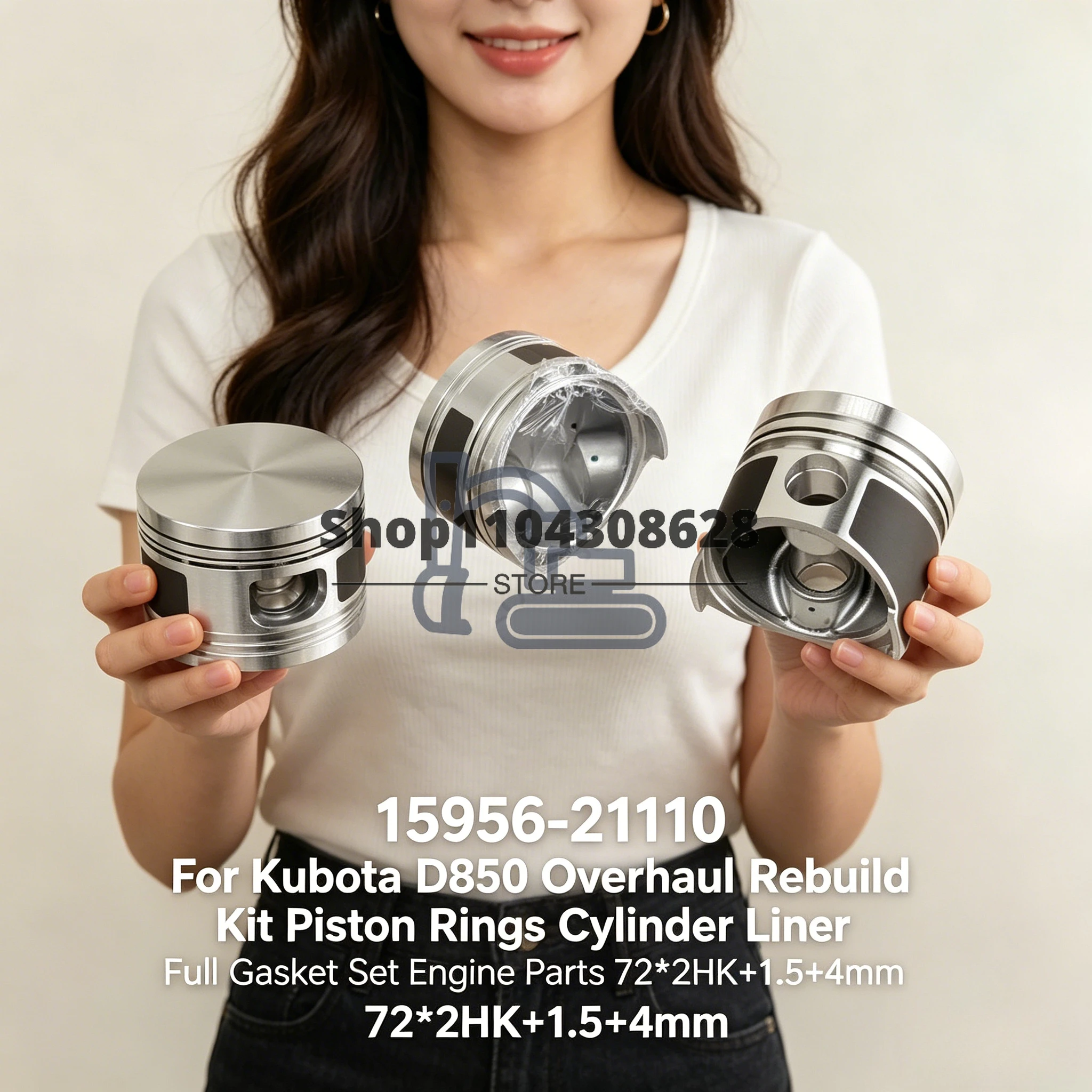 15956-21110 Комплект для капитального ремонта Kubota D850: поршневые кольца, гильзы цилиндров, полный комплект прокладок, детали двигателя 72*2HK+1.5+4мм
15956-21110 Комплект для капитального ремонта Kubota D850: поршневые кольца, гильзы цилиндров, полный комплект прокладок, детали двигателя 72*2HK+1.5+4мм