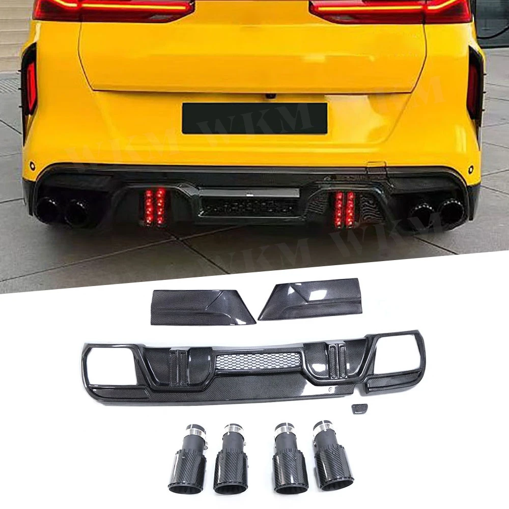 Для BMW F96 X6M автомобильный задний бампер из углеродного волокна, диффузор с насадками для выхлопных газов, сплиттер, спойлер, защита бампера FRP 2019-2022
Для BMW F96 X6M автомобильный задний бампер из углеродного волокна, диффузор с насадками для выхлопных газов, сплиттер, спойлер, защита бампера FRP 2019-2022