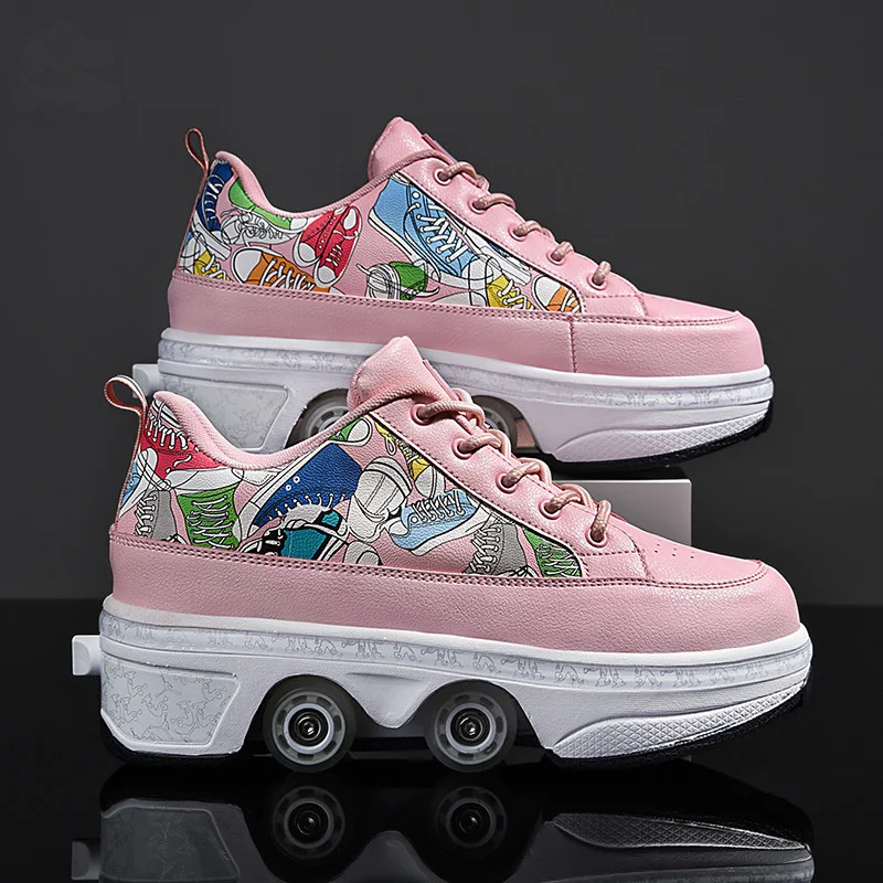 Childrens Roller Skating Shoes Outdoor Sports Four Wheel Deformable Shoes 2025 New Entertainment Wheel Shoes for Kids
Childrens Roller Skating Shoes Outdoor Sports Four Wheel Deformable Shoes 2025 New Entertainment Wheel Shoes for Kids