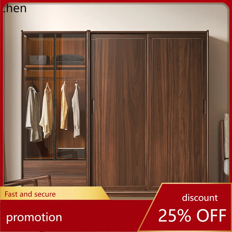 ZML Solid Wood Wardrobe Sliding Door Household Bedroom Storage Cabinet Glass Cabinet
ZML Solid Wood Wardrobe Sliding Door Household Bedroom Storage Cabinet Glass Cabinet