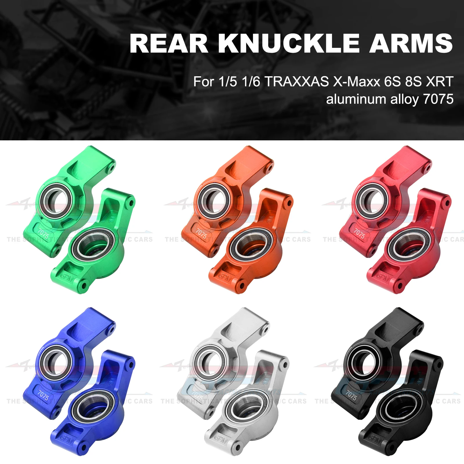 RC 7075 Alu Rear Hub Stub Axle Carriers & 3 Oversize Bearing TRAXXAS XRT X-Maxx
RC 7075 Alu Rear Hub Stub Axle Carriers & 3 Oversize Bearing TRAXXAS XRT X-Maxx