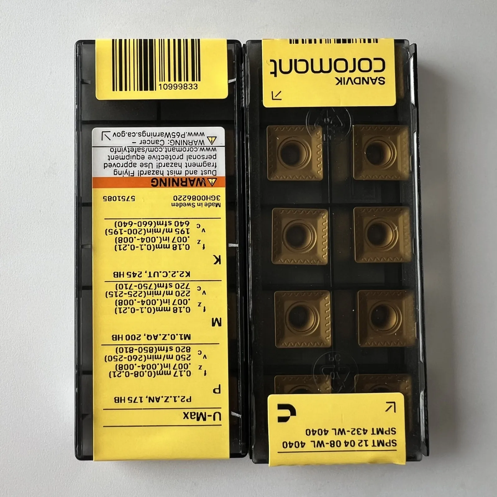 SANDVIK / SPMT120408-WL 4040 / Original Swedish hard alloy blade 10 Pcs
SANDVIK / SPMT120408-WL 4040 / Original Swedish hard alloy blade 10 Pcs