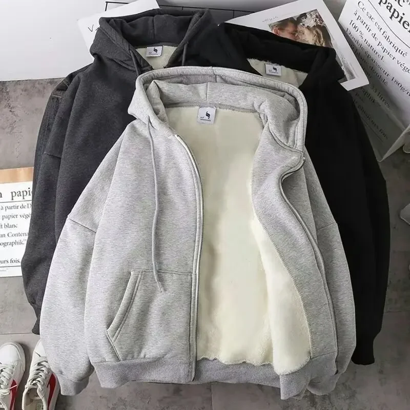Women Winter Coat Thickened Velet Jacket Korean Solid Color Coat Women Winter Coat with Zipper Women Clothes Accessories
Women Winter Coat Thickened Velet Jacket Korean Solid Color Coat Women Winter Coat with Zipper Women Clothes Accessories