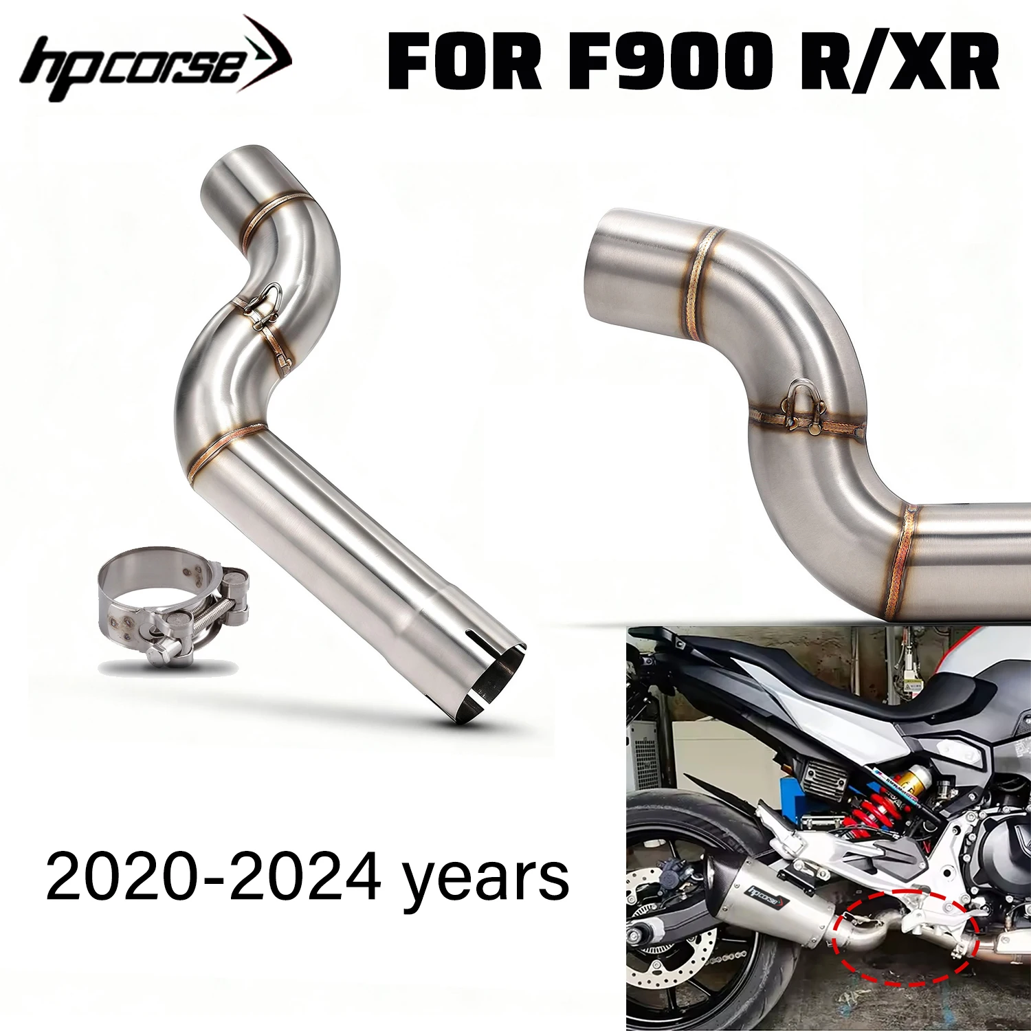 For BMW F900 F900R F900XR 2020 - 2024 Motorcycle Exhaust Modified Muffler Escape Moto Tube Middle Link Pipe Slip On
For BMW F900 F900R F900XR 2020 - 2024 Motorcycle Exhaust Modified Muffler Escape Moto Tube Middle Link Pipe Slip On