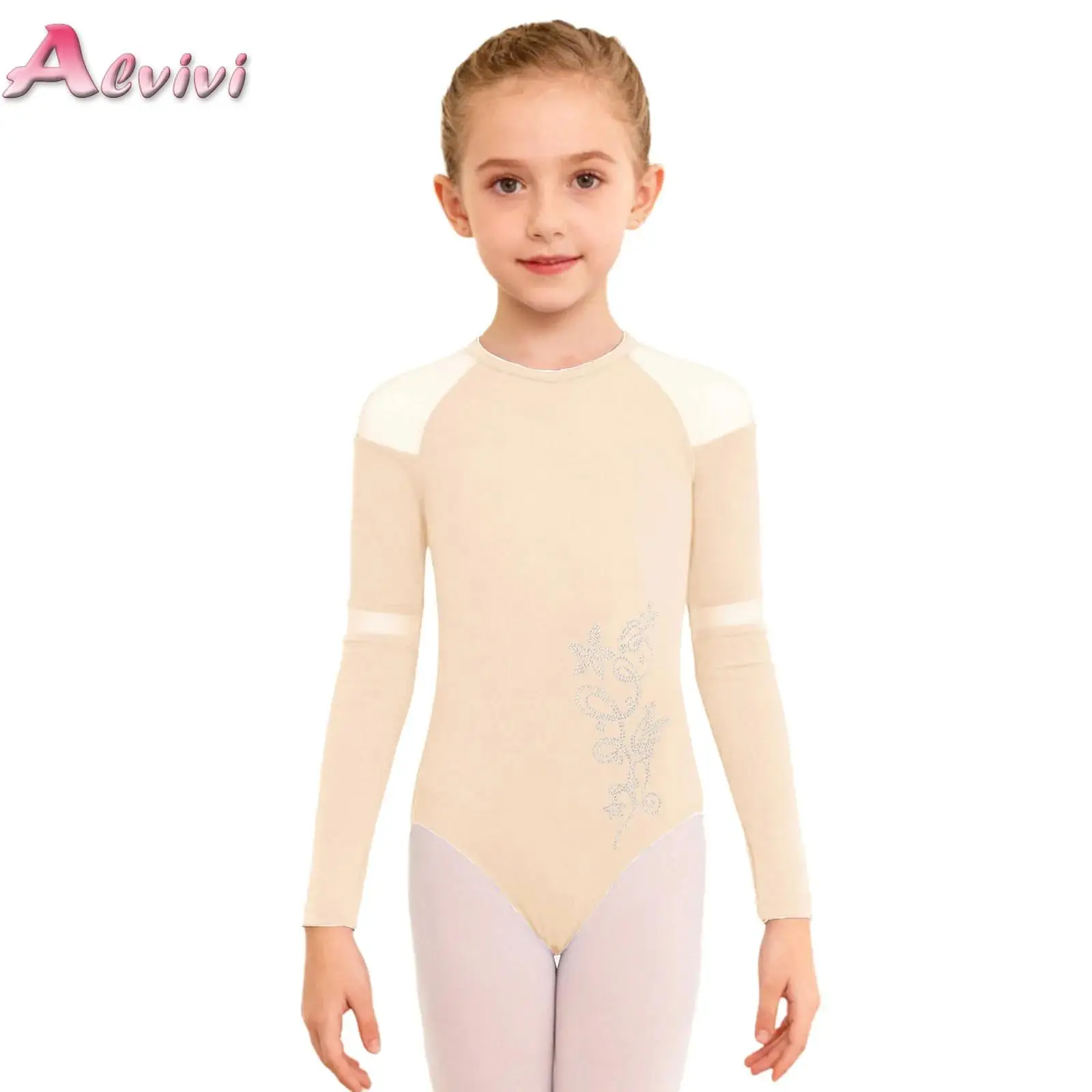 Kids Girls Gymnastics Figure Skating Dance Costume Sheer Mesh Long Sleeves Thin Fleece Lined Shiny Rhinestone Flower Leotard
Kids Girls Gymnastics Figure Skating Dance Costume Sheer Mesh Long Sleeves Thin Fleece Lined Shiny Rhinestone Flower Leotard