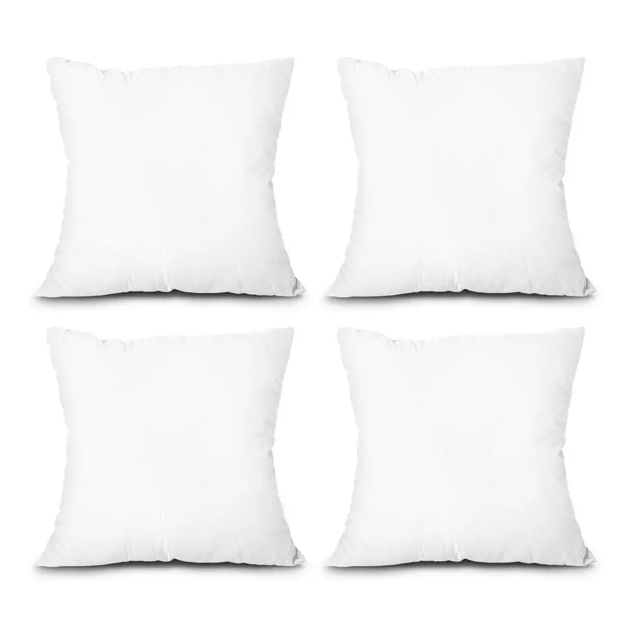 Throw Pillow Inserts, Set of 4 Lightweight Down Alternative Polyester Pillow, Couch Cushion, Sham Stuffer, Machine Washable. Whi
Throw Pillow Inserts, Set of 4 Lightweight Down Alternative Polyester Pillow, Couch Cushion, Sham Stuffer, Machine Washable. Whi