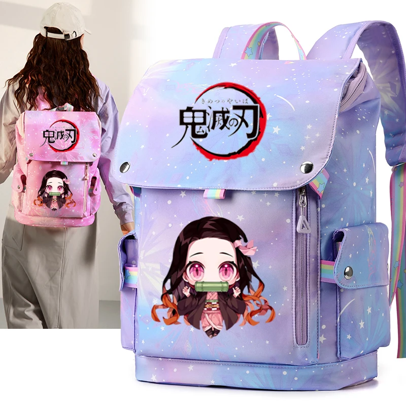 Рюкзаки Demon Slayer nezuko kamado, аниме Hasp, школьные сумки с несколькими карманами и принтом для женщин и мужчин, градиентный рюкзак для подростков, рюкзак для ноутбука
Рюкзаки Demon Slayer nezuko kamado, аниме Hasp, школьные сумки с несколькими карманами и принтом для женщин и мужчин, градиентный рюкзак для подростков, рюкзак для ноутбука