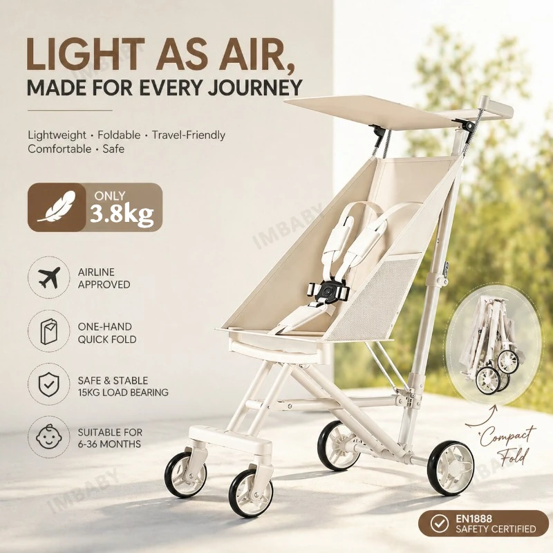 Lightweight Baby Stroller | Foldable Portable Travel Pushchair for Flight Use| 0-6Y Toddler Buggy Equipped with Anti-UV Sunshade
Lightweight Baby Stroller | Foldable Portable Travel Pushchair for Flight Use| 0-6Y Toddler Buggy Equipped with Anti-UV Sunshade