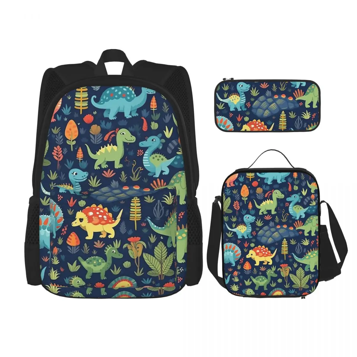 Cartoon Cute Dinosaur Pattern Backpacks Children Bookbag School Bags Rucksack Lunch Bag Pen Bag Three-Piece Set
Cartoon Cute Dinosaur Pattern Backpacks Children Bookbag School Bags Rucksack Lunch Bag Pen Bag Three-Piece Set