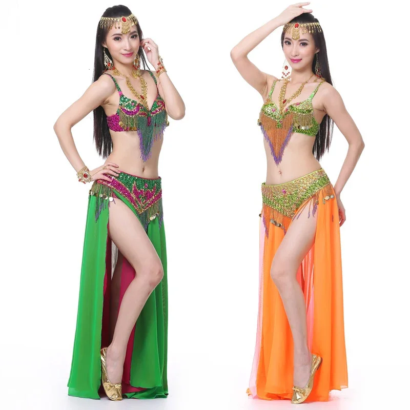 Professional Women Dance Wear 3 Pieces Outfit Double Colors Oriental Style Beaded Belly Dance Costume Set (Bra Belt Skirt)
Professional Women Dance Wear 3 Pieces Outfit Double Colors Oriental Style Beaded Belly Dance Costume Set (Bra Belt Skirt)