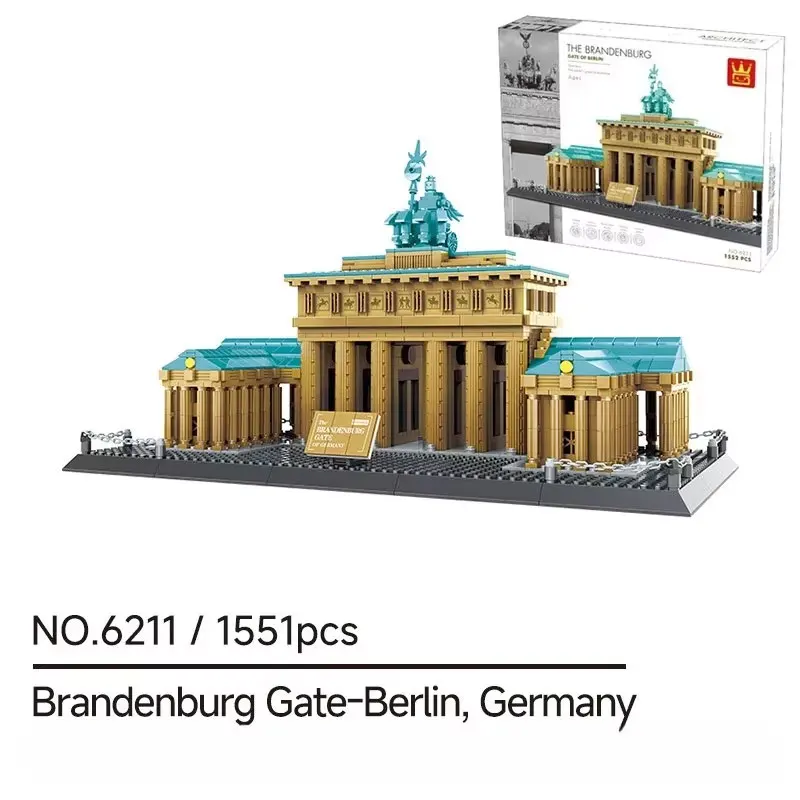 5 Types Creative Brandenburg Gate-Berlin Germany Building Blocks Architecture Construction Bricks Toy Gift For Family
5 Types Creative Brandenburg Gate-Berlin Germany Building Blocks Architecture Construction Bricks Toy Gift For Family