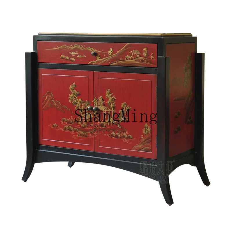 LXY household simple modern retro new Chinese painted storage porch corridor cabinet
LXY household simple modern retro new Chinese painted storage porch corridor cabinet