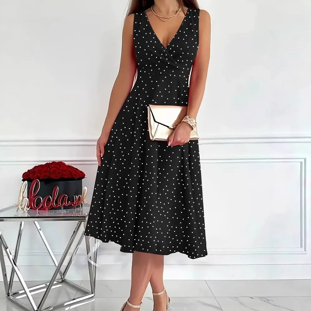 Ladies Elegant Dot Print Bandage Summer Dress Sexy Halter Backless Sleeveless Long Dress Female Beach Holiday Party Dress 2026
Ladies Elegant Dot Print Bandage Summer Dress Sexy Halter Backless Sleeveless Long Dress Female Beach Holiday Party Dress 2026