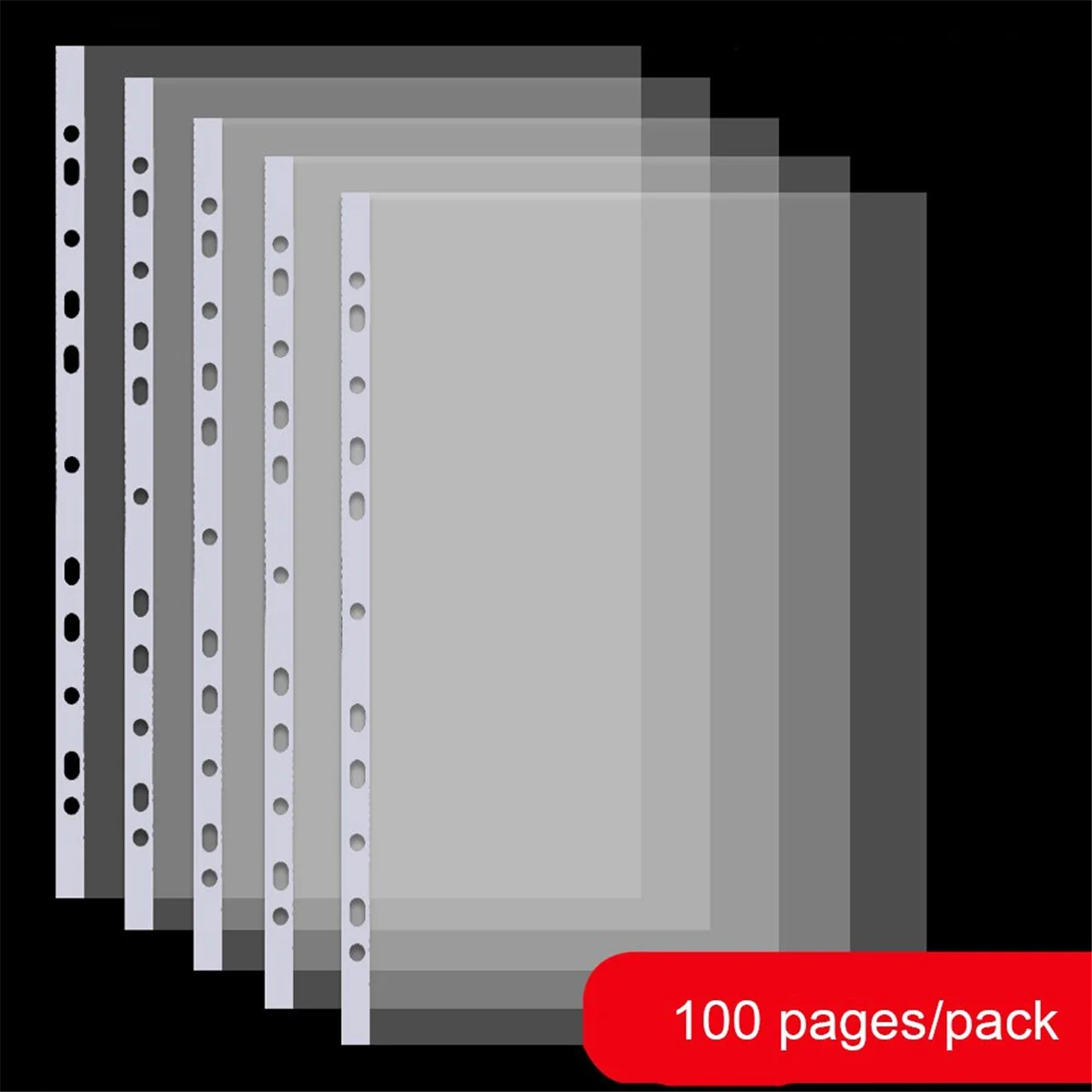 CYL-100Pages A4 Punched Pocket, Clear 11-Hole Sheet Protector Binder Pocket Paper File Letter Sheet Binder Sleeves 8 Silk
CYL-100Pages A4 Punched Pocket, Clear 11-Hole Sheet Protector Binder Pocket Paper File Letter Sheet Binder Sleeves 8 Silk