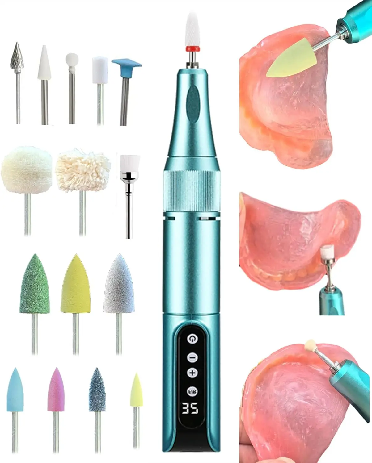 35000 RPM Mini Polisher for Edge Correction & Stain Removal, 16 Attachments, Storage Box
35000 RPM Mini Polisher for Edge Correction & Stain Removal, 16 Attachments, Storage Box