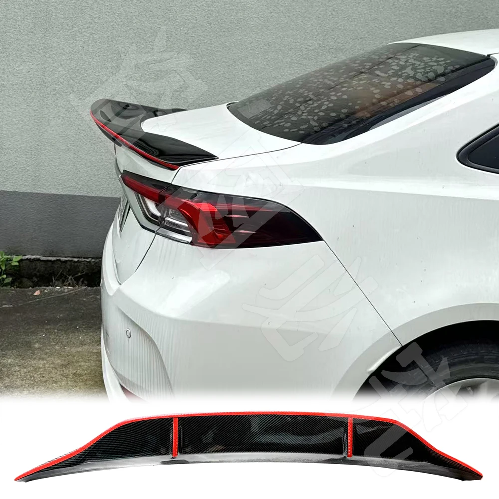 For Toyota 19-24 Corolla trunk lid spoiler R style trunk lid decorative cover tail wing Carbon Fiber material aerodynamic kit
For Toyota 19-24 Corolla trunk lid spoiler R style trunk lid decorative cover tail wing Carbon Fiber material aerodynamic kit