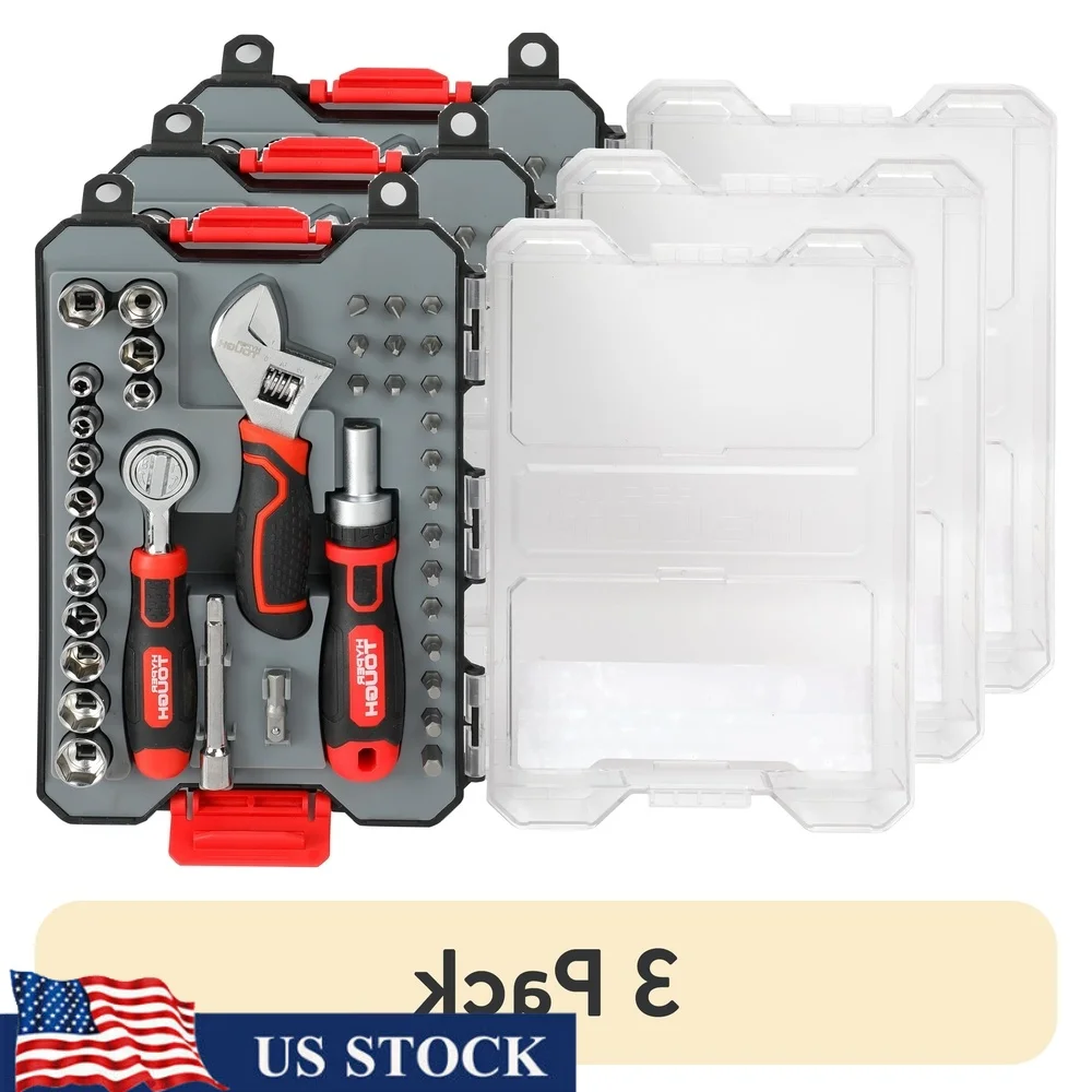 38-Piece Stubby Tool Set Click Fit Case Compact Adjustable Wrench Ratcheting Screwdriver Sockets Bits Home Automotive Repair
38-Piece Stubby Tool Set Click Fit Case Compact Adjustable Wrench Ratcheting Screwdriver Sockets Bits Home Automotive Repair