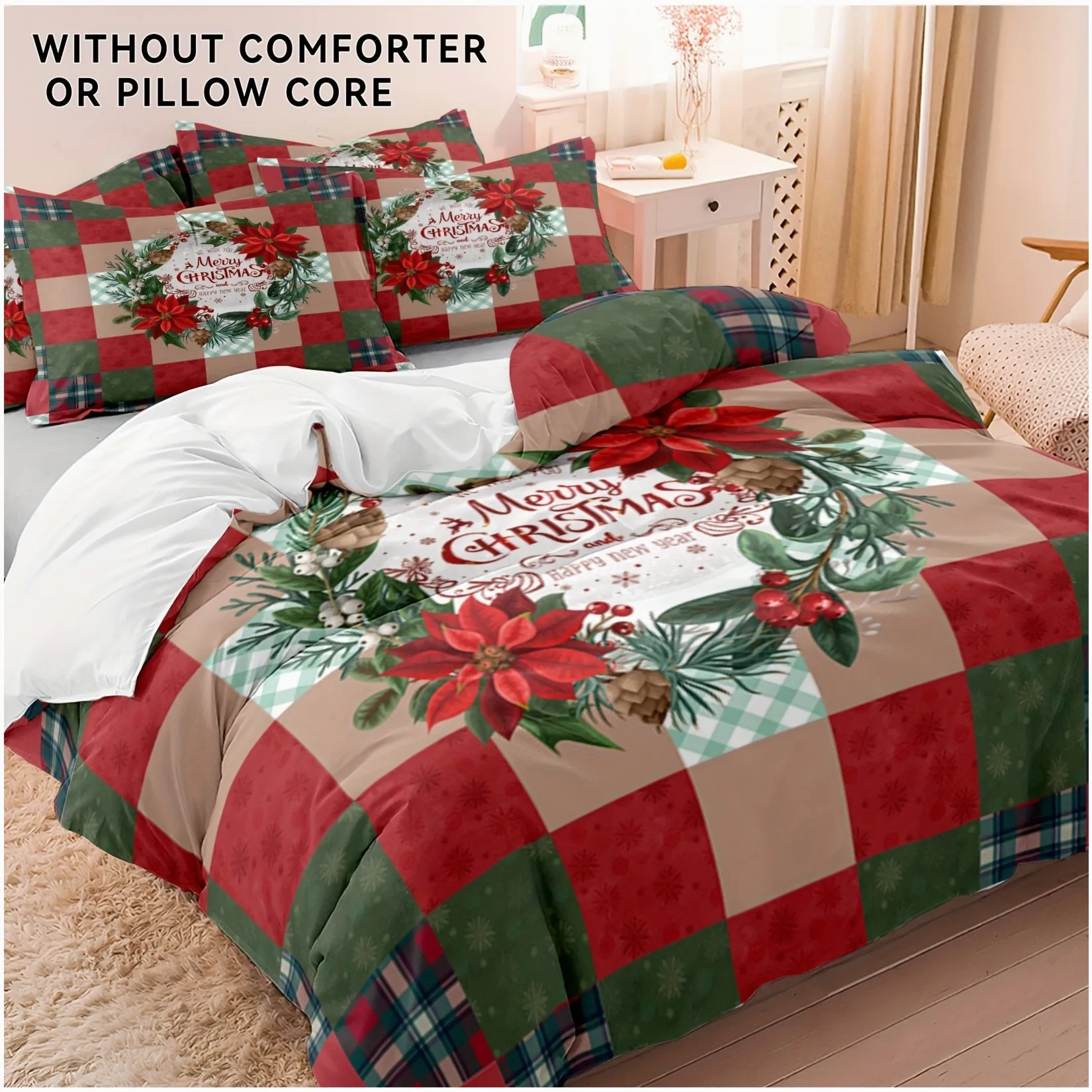 3-Piece Christmas-Themed Duvet Cover Set – Soft, Cozy & Stylish Bedding for Bedroom or Dorm (1 Duvet Cover + 2 Pillowcases, Insert Not Included) – Festive Holiday Decor Gift Idea for Loved Ones
3-Piece Christmas-Themed Duvet Cover Set – Soft, Cozy & Stylish Bedding for Bedroom or Dorm (1 Duvet Cover + 2 Pillowcases, Insert Not Included) – Festive Holiday Decor Gift Idea for Loved Ones