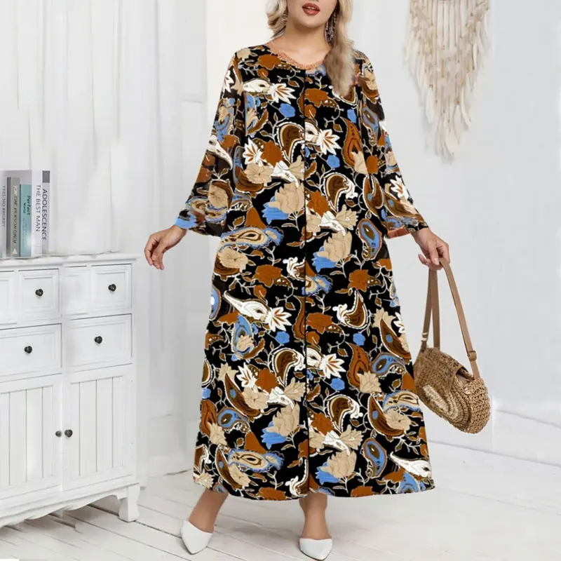Women Elegant Maxi Dresses 2025 Casual Floral Printed Sundress Lace Patchwork Round Neck Robe Bohemian Vestidos
Women Elegant Maxi Dresses 2025 Casual Floral Printed Sundress Lace Patchwork Round Neck Robe Bohemian Vestidos