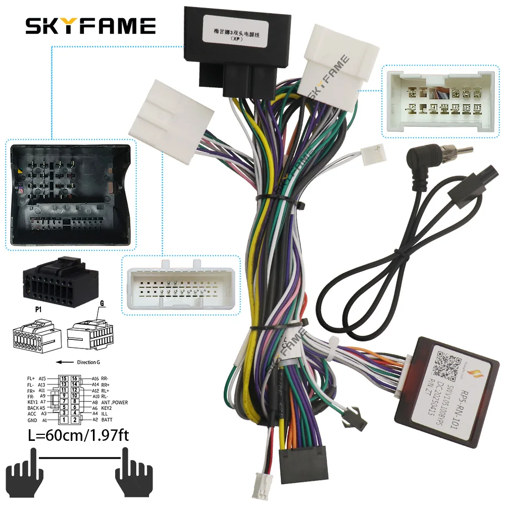SKYFAME Car 16pin Wiring Harness Adapter Canbus Box Decoder Android Radio Power Cable For Renault Megane 3 Koleos Fluence
SKYFAME Car 16pin Wiring Harness Adapter Canbus Box Decoder Android Radio Power Cable For Renault Megane 3 Koleos Fluence