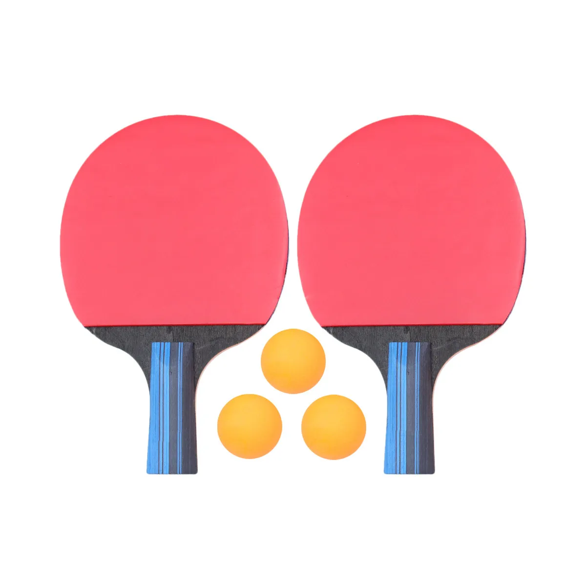 2Pcs Ergonomic Table Tennis Racket Set Non-Slip Short Handle for Comfortable Grip Suitable for Male Female All Players Ping-Pong