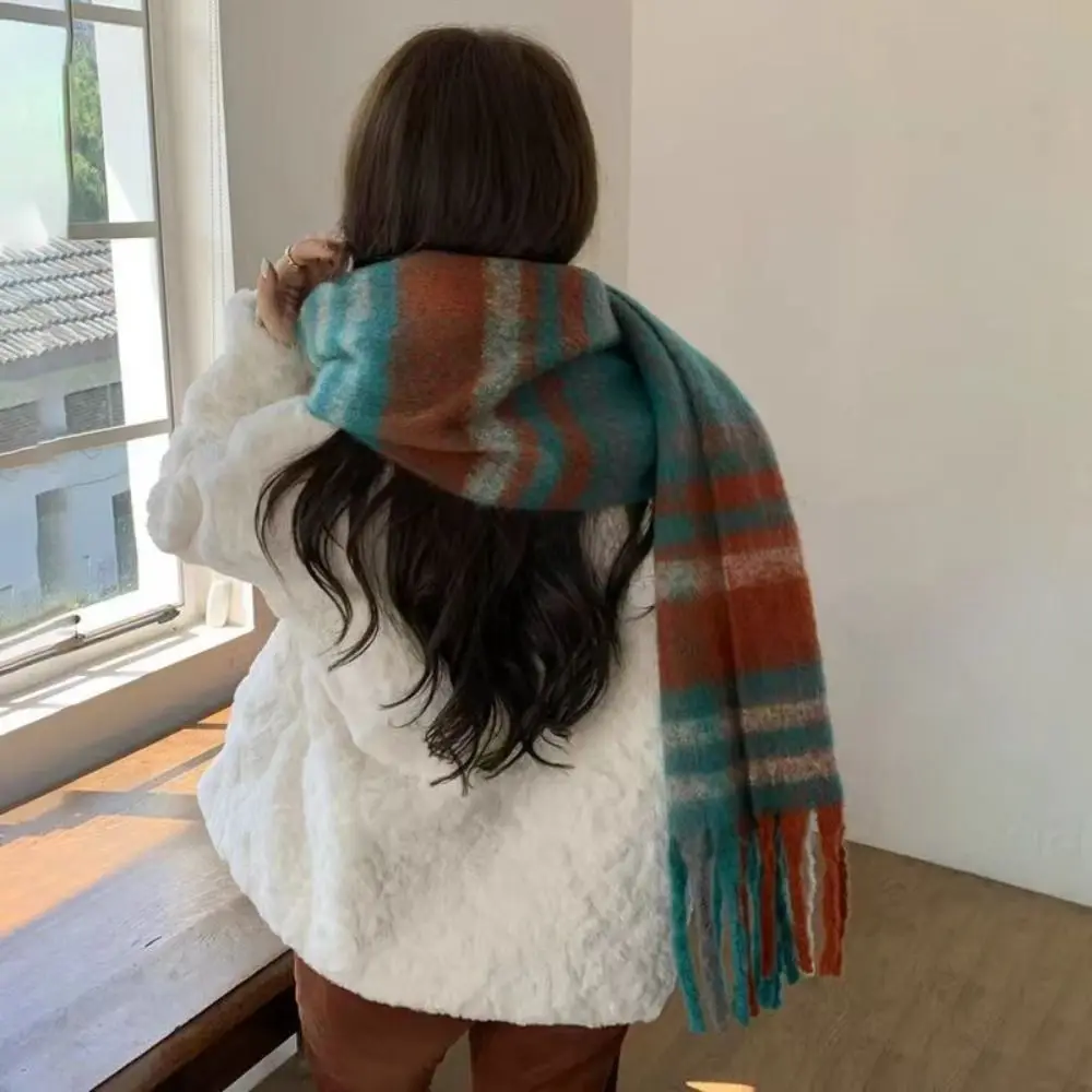 Tassel Plaid Wool Scarf Plush Colour Matching Winter Cashmere Scarves Korean Style Scarves Wool Scarves Cape Wraps Girl
Tassel Plaid Wool Scarf Plush Colour Matching Winter Cashmere Scarves Korean Style Scarves Wool Scarves Cape Wraps Girl