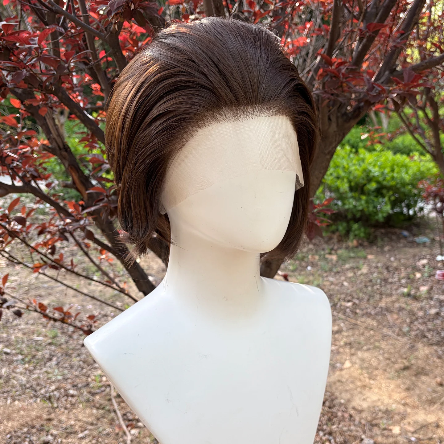 13×4 Chocolate Brown Short Synthetic Lace Wigs Straight Bob Cut Lace Front Wig Glueless Heat Resistant Cosplay Wig
13×4 Chocolate Brown Short Synthetic Lace Wigs Straight Bob Cut Lace Front Wig Glueless Heat Resistant Cosplay Wig