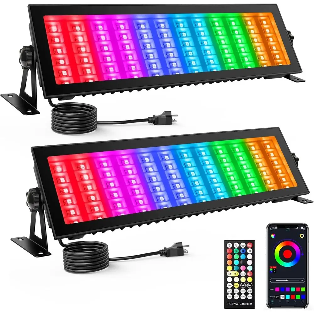 Светодиодная сценическая прожекторная панель 148 Вт, 2 шт. в комплекте: RG-смешивание цветов, IP66 водонепроницаемость, управление через приложение и пульт ДУ, синхронизация с таймером и музыкой, для улицы
Светодиодная сценическая прожекторная панель 148 Вт, 2 шт. в комплекте: RG-смешивание цветов, IP66 водонепроницаемость, управление через приложение и пульт ДУ, синхронизация с таймером и музыкой, для улицы