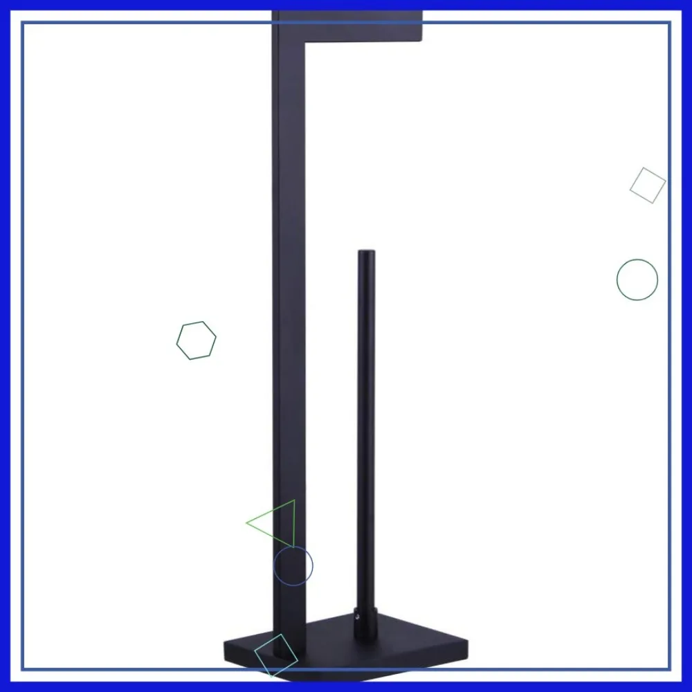 Matte Black Toilet Paper Holder Stand with Shelf, Free Standing Portable Tissue Storage
Matte Black Toilet Paper Holder Stand with Shelf, Free Standing Portable Tissue Storage