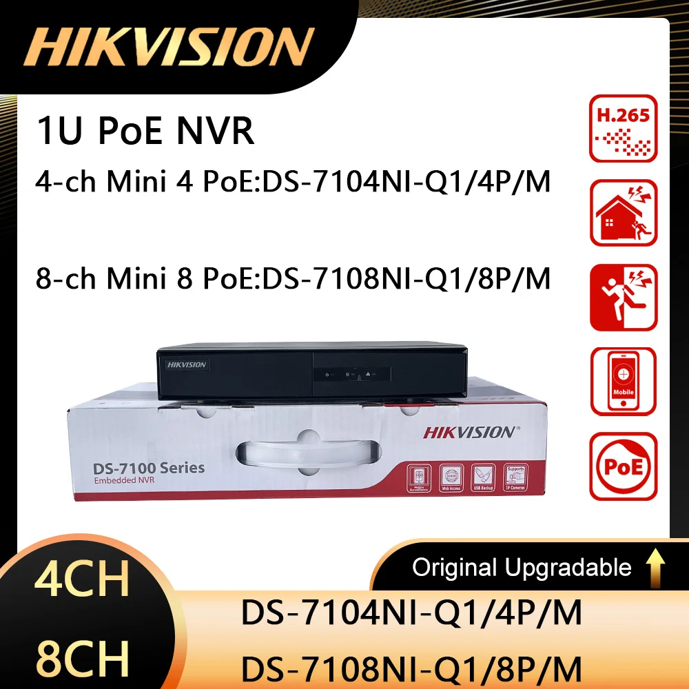 DS-7104NI-Q1/4P/M DS-7108NI-Q1/8P/M 4/8-Ch Mini 1U 4/8 PoE NVR 4MP CCTV IP Cameras Network Video Recorder
DS-7104NI-Q1/4P/M DS-7108NI-Q1/8P/M 4/8-Ch Mini 1U 4/8 PoE NVR 4MP CCTV IP Cameras Network Video Recorder