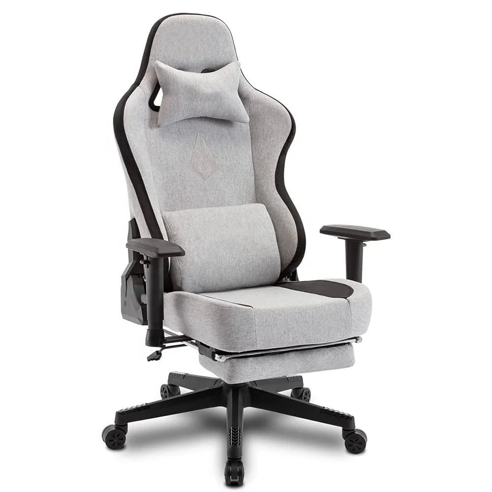 Light Grey Fabric Gaming Office Chair Computer Racing Chair for Gamer High Resilience Foam Cushion Swivel Chair with Footrest
Light Grey Fabric Gaming Office Chair Computer Racing Chair for Gamer High Resilience Foam Cushion Swivel Chair with Footrest