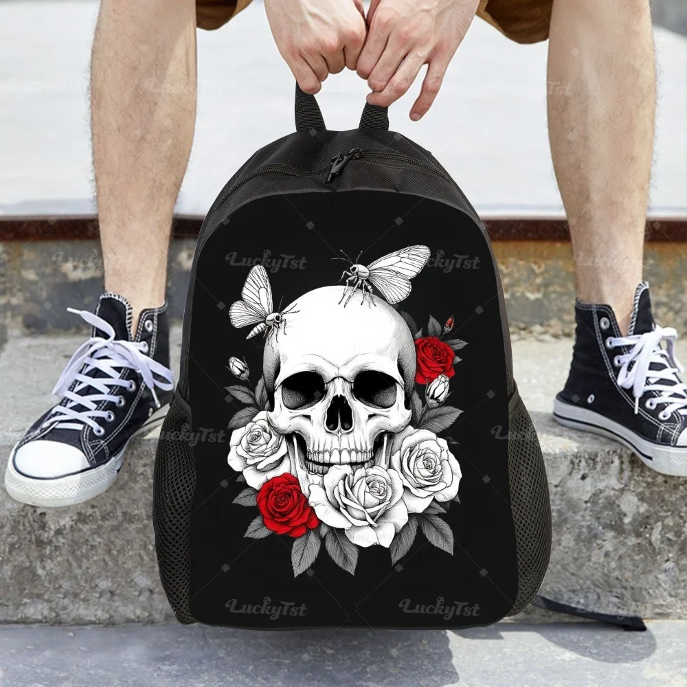 Skull and Flower Moth Pattern Shoulder Bag - Fashion Backpack! Durable fabric, adjustable shoulder straps, practical storage
Skull and Flower Moth Pattern Shoulder Bag - Fashion Backpack! Durable fabric, adjustable shoulder straps, practical storage