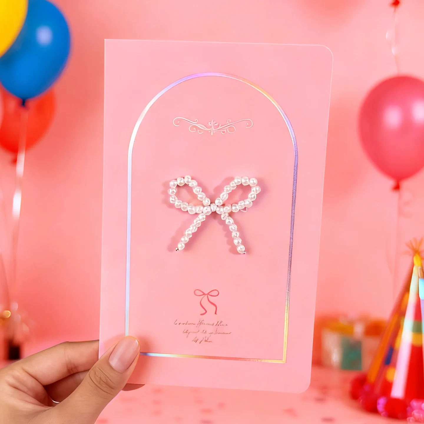 1/4Pcs Pink Birthday Card with Pearl Bow and Two-Fold Design Bestie Birthday Wishes Card with Envelope Cute Girly Card
1/4Pcs Pink Birthday Card with Pearl Bow and Two-Fold Design Bestie Birthday Wishes Card with Envelope Cute Girly Card