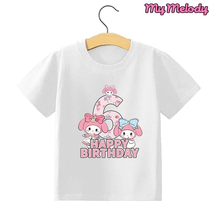 Sanrio My Melody T-shirt Birthday Number 1-10 Kawaii T Shirt Anime Cartoons Children Casual Clothes T Shirts Kid Girl Boy Tops
Sanrio My Melody T-shirt Birthday Number 1-10 Kawaii T Shirt Anime Cartoons Children Casual Clothes T Shirts Kid Girl Boy Tops