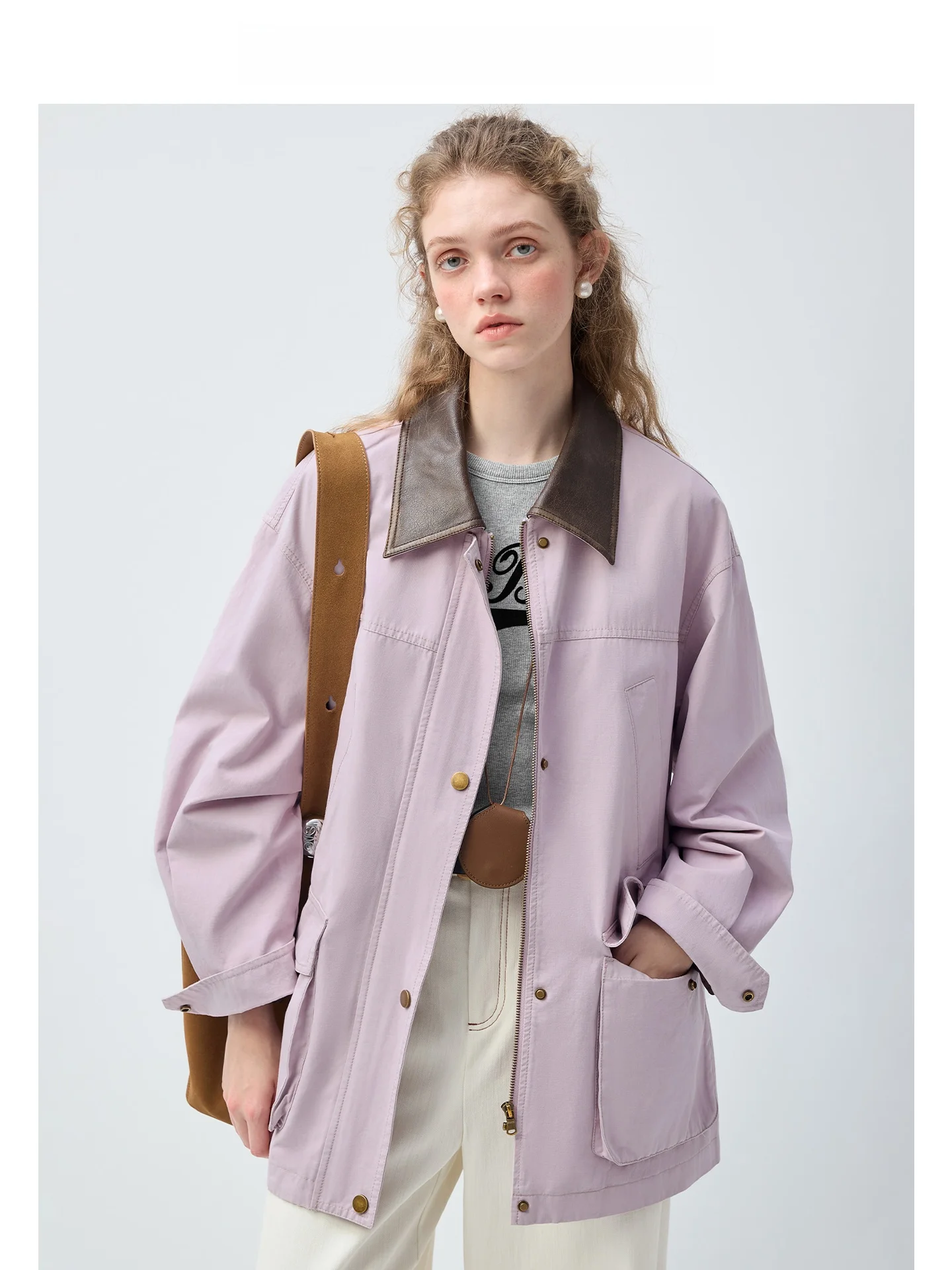 VEGA CHANG Spring 2026 New Sle ort Outerwear Women's Beautiful Purple Taro Unique And Sli Jaet for Ladies
VEGA CHANG Spring 2026 New Sle ort Outerwear Women's Beautiful Purple Taro Unique And Sli Jaet for Ladies