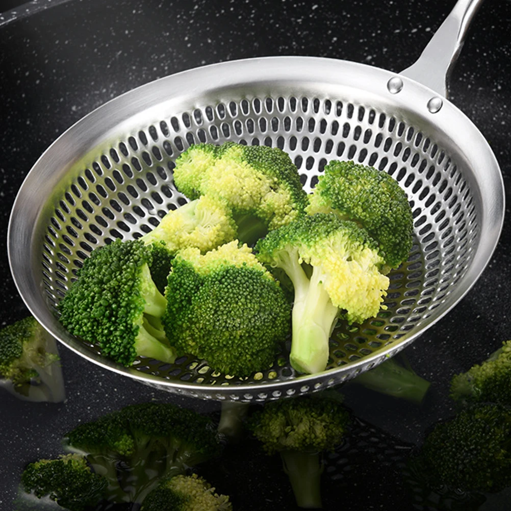 1pc Stainless Steel Colander Skimmer Scoop Long Handle Heat Resistant Cooking Spoon for Oils Sputtering Pasta Noodles
1pc Stainless Steel Colander Skimmer Scoop Long Handle Heat Resistant Cooking Spoon for Oils Sputtering Pasta Noodles