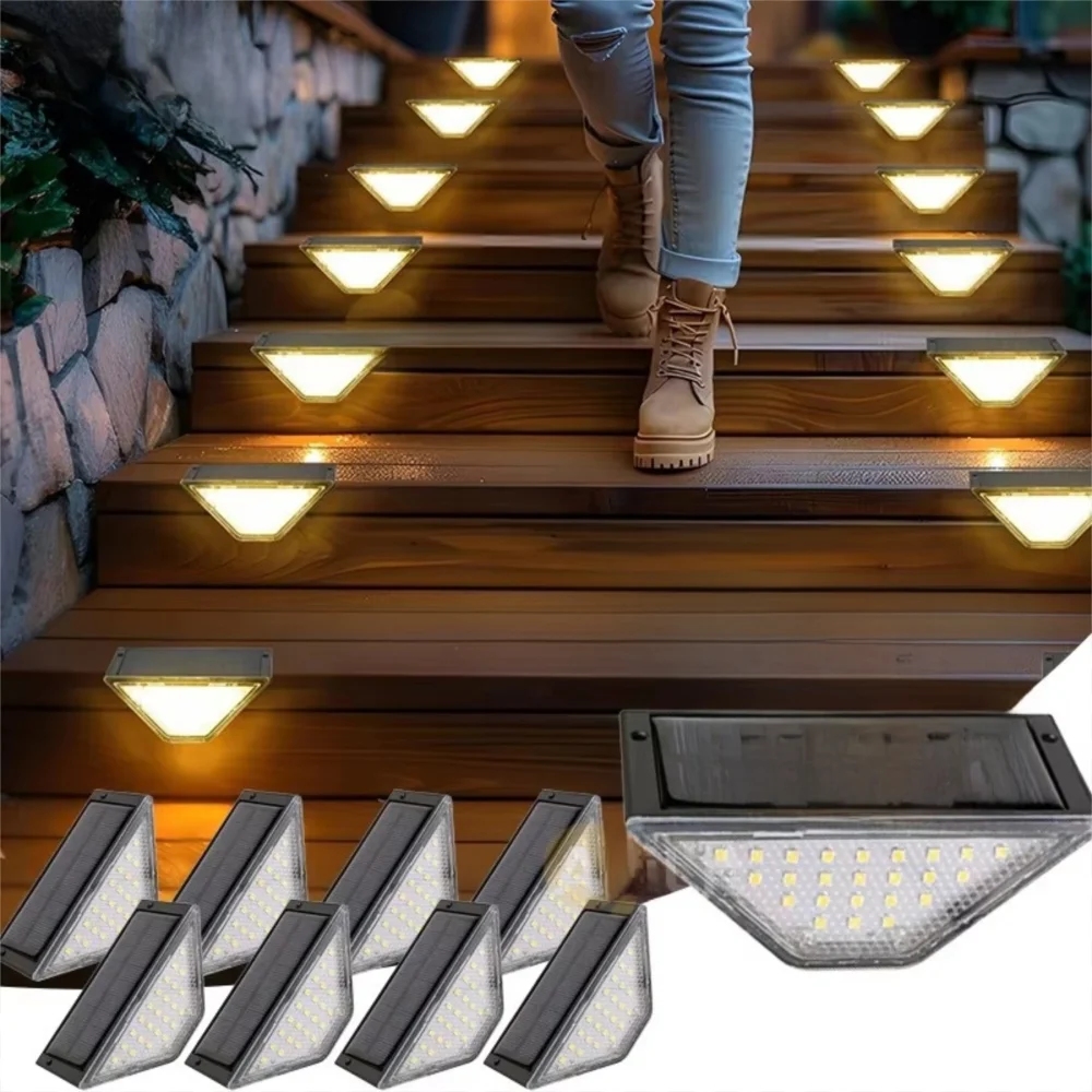 Outdoor Waterproof LED Step Lamp ABS Anti-theft Stair Light Warm Light Solar Powered Solar Step Light Lighting Garden Decoration 
Outdoor Waterproof LED Step Lamp ABS Anti-theft Stair Light Warm Light Solar Powered Solar Step Light Lighting Garden Decoration
