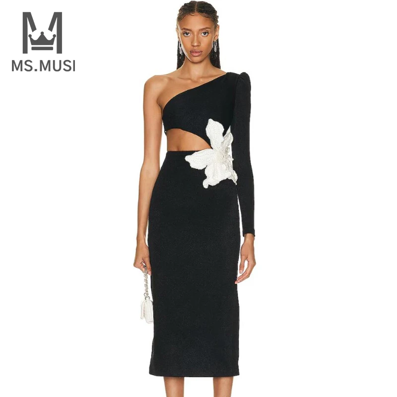 MSMUSI 2023 New Fashion Women Sexy One Shoulder Floral Hollow Out Sequins Backless Bandage Party Club Bodycon Event Midi Dress
MSMUSI 2023 New Fashion Women Sexy One Shoulder Floral Hollow Out Sequins Backless Bandage Party Club Bodycon Event Midi Dress