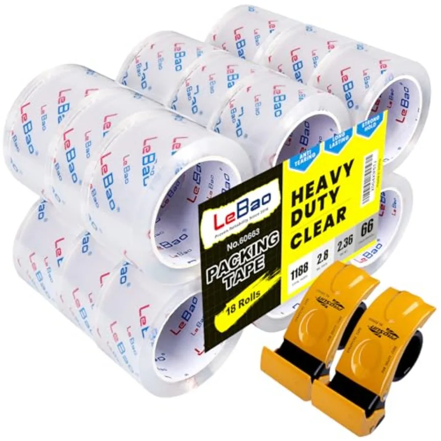 Bulk Pack Tape Heavy Duty Packing Tape with Dispenser Rolls Packaging Tape 2.3 Inch x Yd 2.8 Mil Strong Adhesive Package Tape f
Bulk Pack Tape Heavy Duty Packing Tape with Dispenser Rolls Packaging Tape 2.3 Inch x Yd 2.8 Mil Strong Adhesive Package Tape f