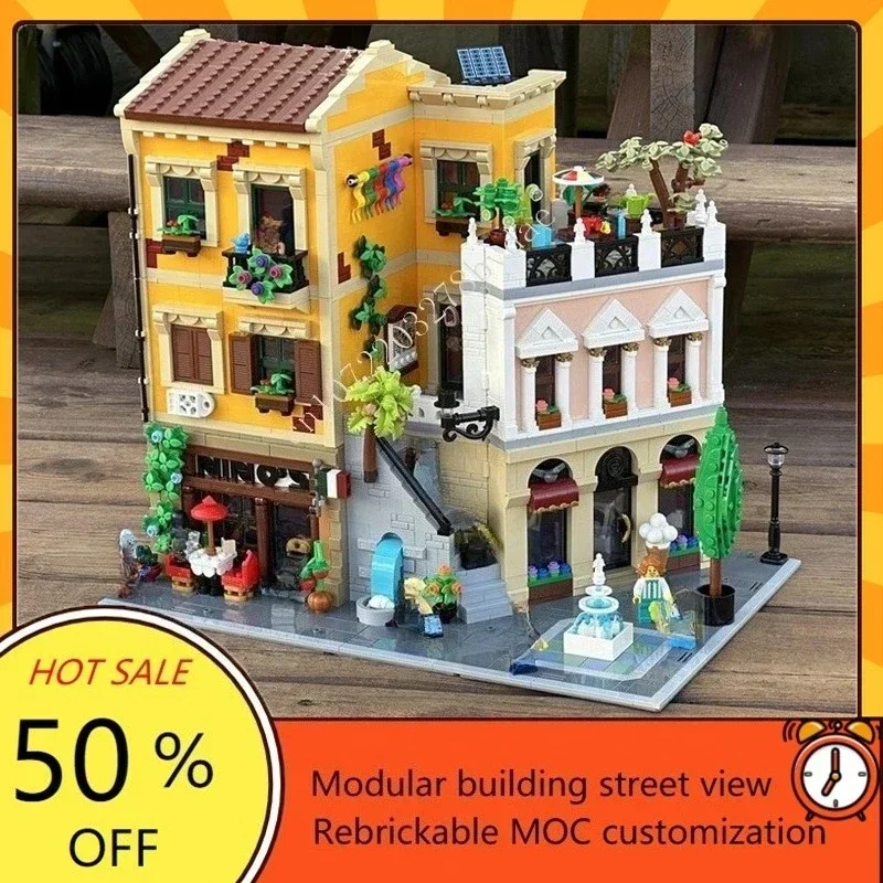 4000PCS Italian Street Corner Modular MOC Creative Street View Model Custom Puzzle Architecture DIY Education Assembly Gift
4000PCS Italian Street Corner Modular MOC Creative Street View Model Custom Puzzle Architecture DIY Education Assembly Gift