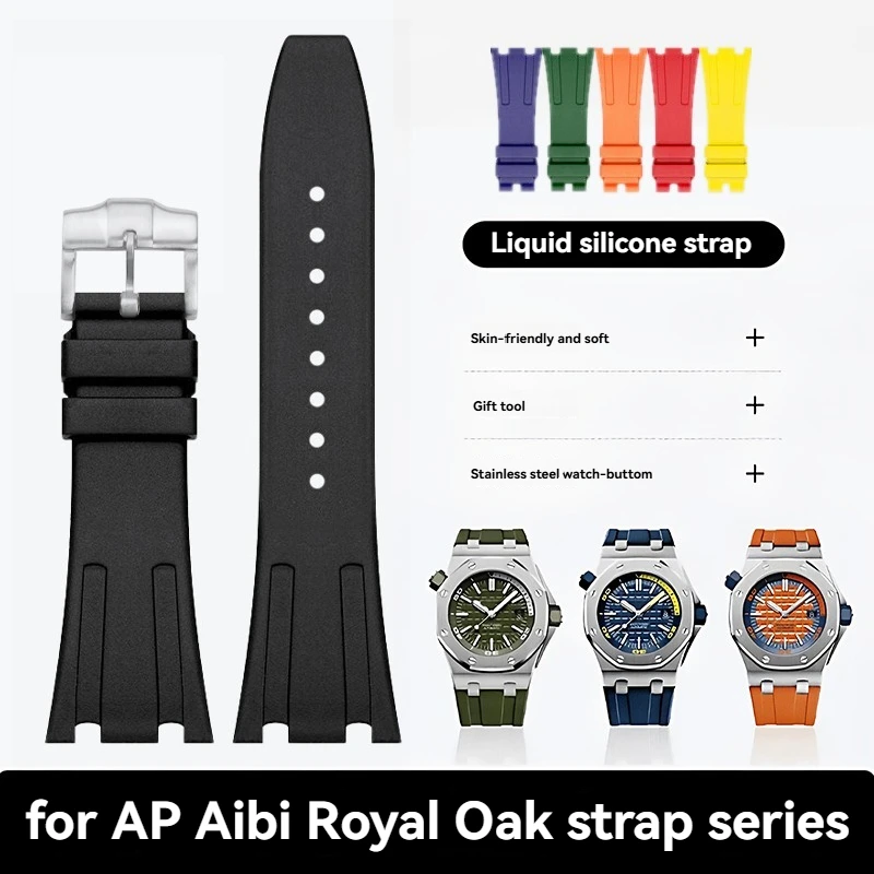 26mm Silicone Rubber Strap for Audemars Piguet AP Royal Oak Offshore 15710 15703 15400 26470 – Men's Watch Band Replacement Brac
26mm Silicone Rubber Strap for Audemars Piguet AP Royal Oak Offshore 15710 15703 15400 26470 – Men's Watch Band Replacement Brac