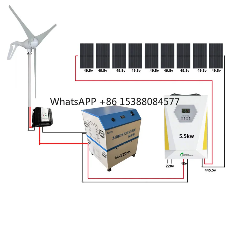 5kw Wind and Solar Hybrid System. Wind Generator Solar Generator 1kw 2kw 3kw 6kw 10kw Renewable Energy Home Power System
5kw Wind and Solar Hybrid System. Wind Generator Solar Generator 1kw 2kw 3kw 6kw 10kw Renewable Energy Home Power System