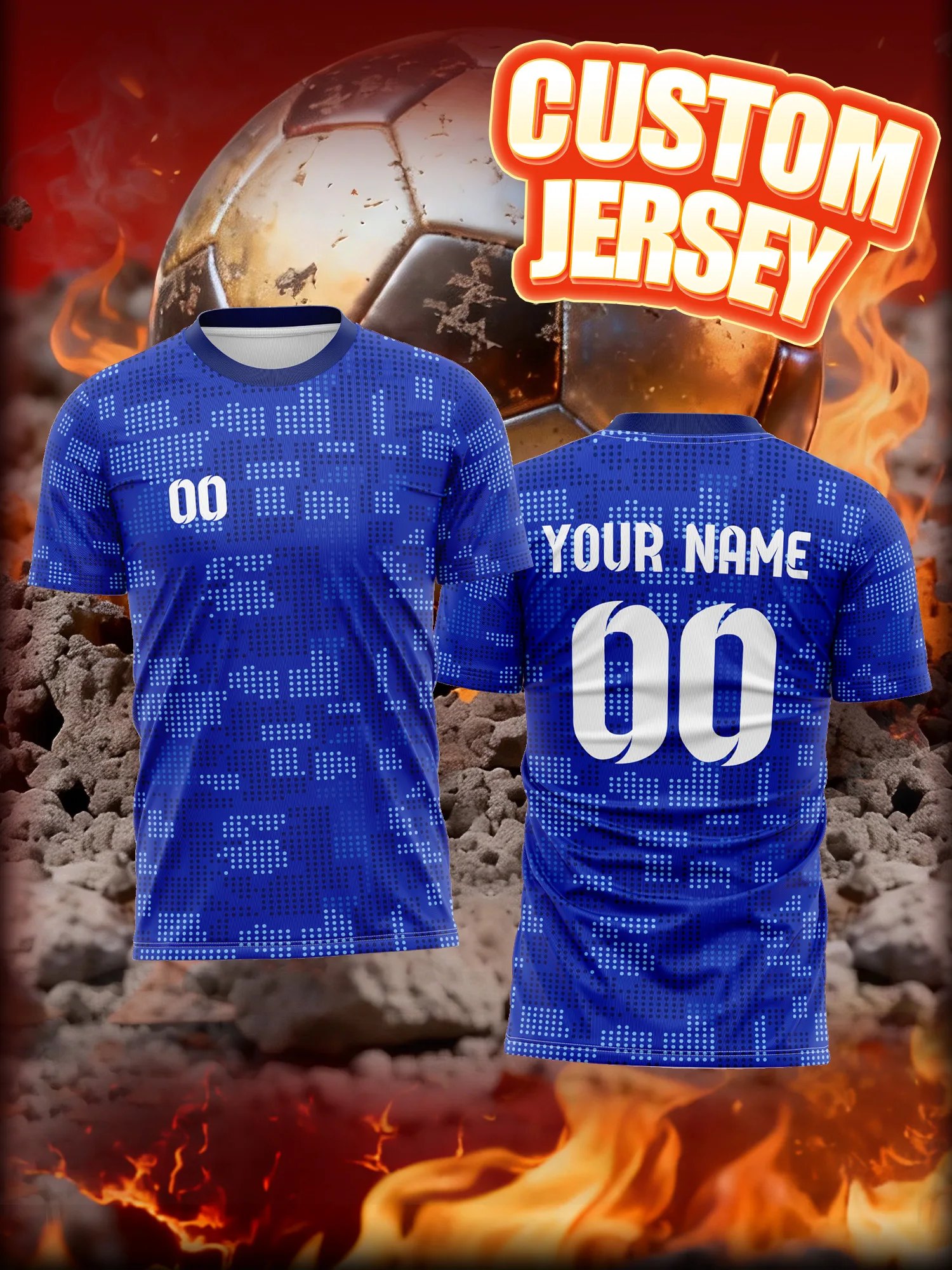 Custom Image Number Name Soccer Jersey, Side Ventilation Panels, Boosted Airflow Soccer Kit
Custom Image Number Name Soccer Jersey, Side Ventilation Panels, Boosted Airflow Soccer Kit
