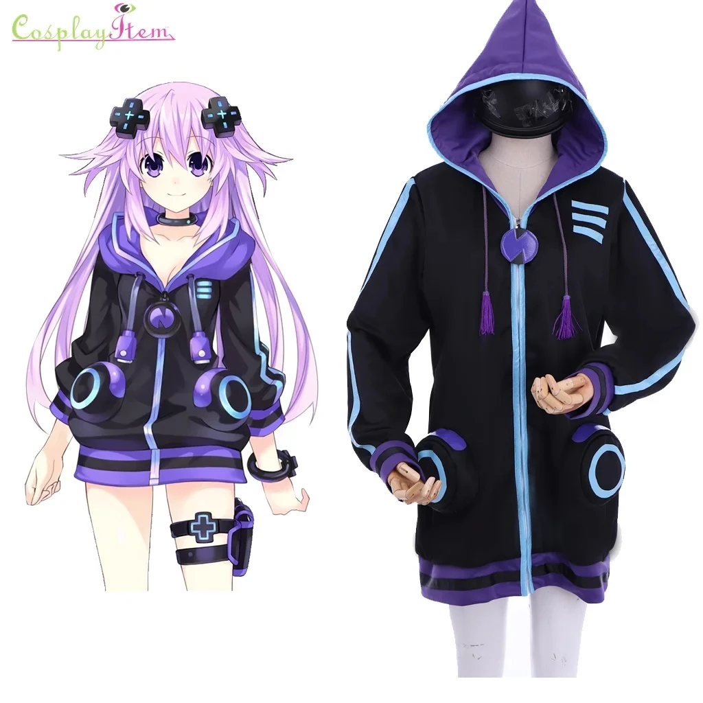 Толстовка с капюшоном Game Hyperdimension Neptunia Cos, толстовка на молнии с 3D принтом Neptune Purple Heart, верхняя одежда для косплея, куртка унисекс
Толстовка с капюшоном Game Hyperdimension Neptunia Cos, толстовка на молнии с 3D принтом Neptune Purple Heart, верхняя одежда для косплея, куртка унисекс