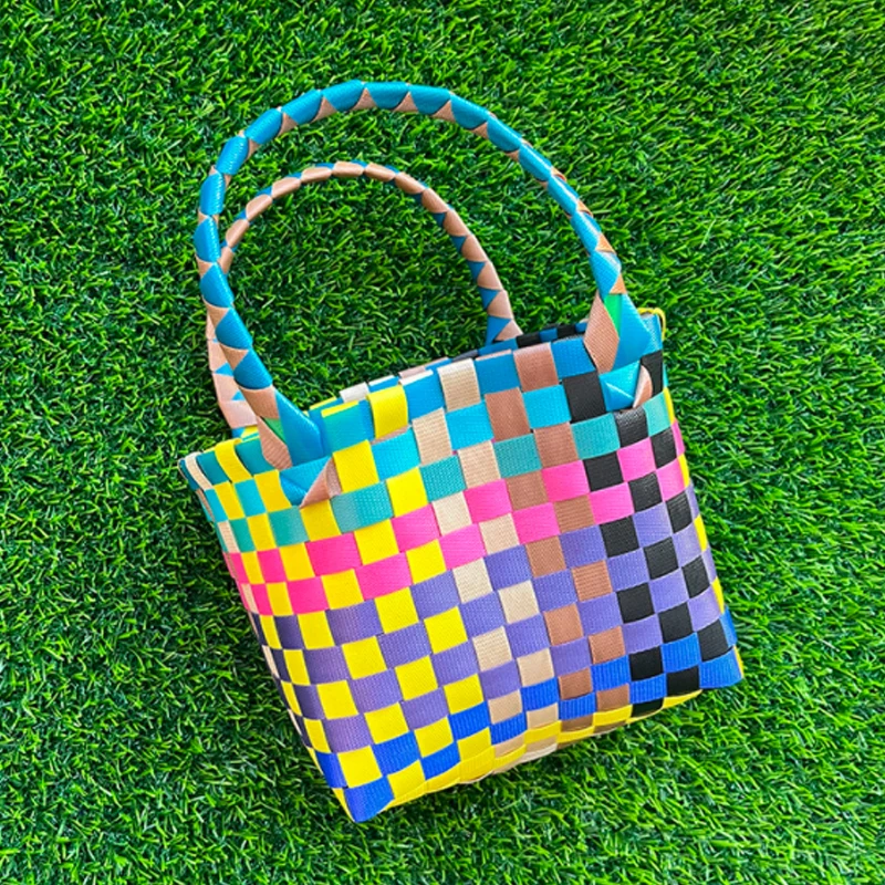 Small PVC Woven Women Handbag New Mini Basket Bag Fashion Women Bag Summer Beach Bag
Small PVC Woven Women Handbag New Mini Basket Bag Fashion Women Bag Summer Beach Bag