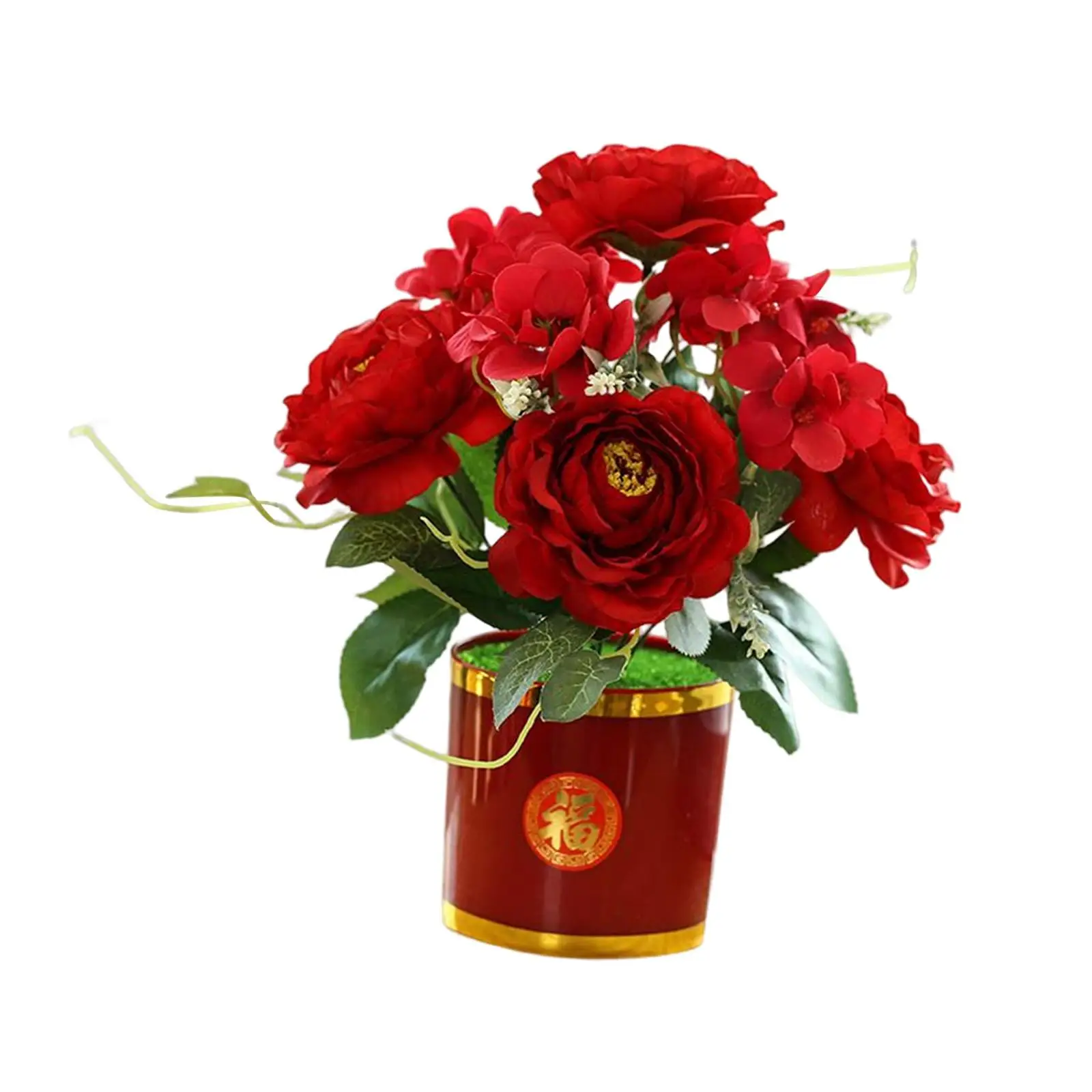 Silky Artificial Rose Flowers in Pot, Fake Flower Arrangement Potted Bonsai Festival Table Centerpieces Decor
Silky Artificial Rose Flowers in Pot, Fake Flower Arrangement Potted Bonsai Festival Table Centerpieces Decor
