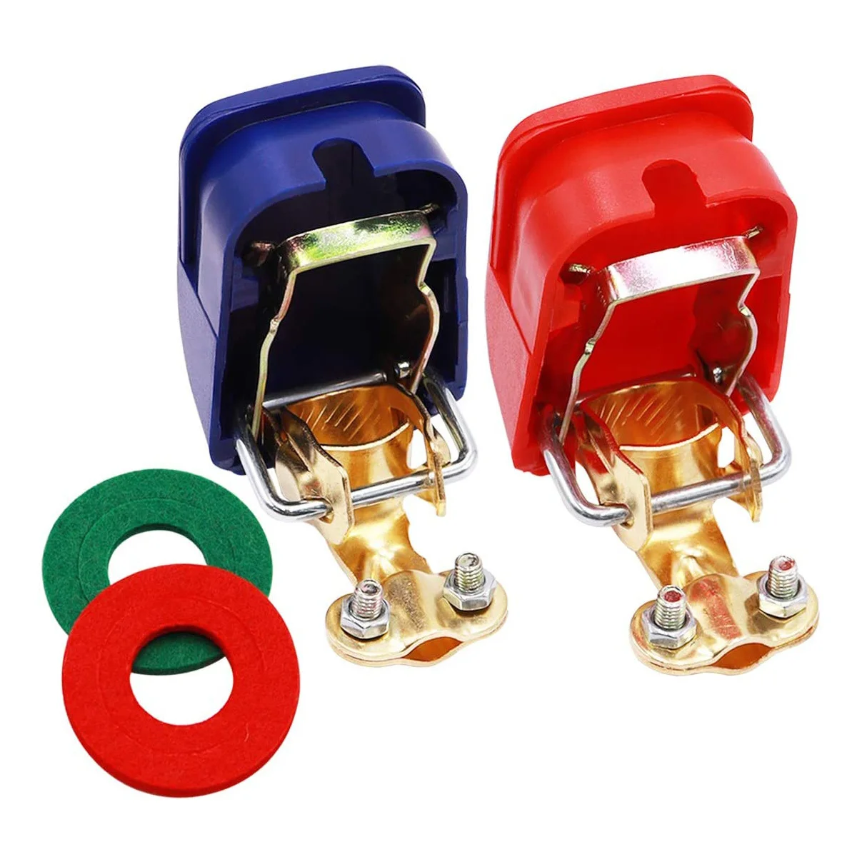 1 Pair Battery Terminal Connectors Negative and Positive Plate Quick Release Car Connector Battery Clamps Top Post Clips
1 Pair Battery Terminal Connectors Negative and Positive Plate Quick Release Car Connector Battery Clamps Top Post Clips