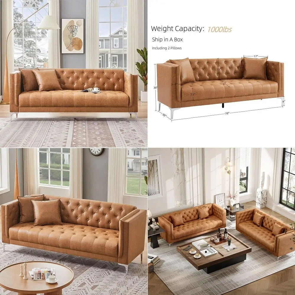 3 Seater Sofa Couch with Deep Seats, 89 Mid Century Modern Upholstered Sofa with Armrests, Comfy Couches for Living Room, Bedro
3 Seater Sofa Couch with Deep Seats, 89 Mid Century Modern Upholstered Sofa with Armrests, Comfy Couches for Living Room, Bedro